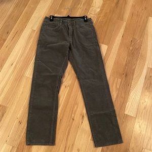 Vineyard Vines corduroy charcoal grey jeans
